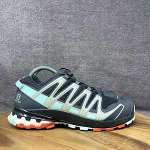 Salomon Womens XA Pro 3D V8 Gray Orange Hiking Trail Running Shoes Size 7.5